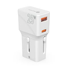 Mobile-origin Travel adapter 25W, EU/US/UK/AU, white