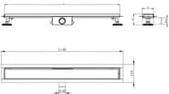 Mexen Mexen Flat M33 lineární odtok 90 cm, chrom - 1033090-15 - MEXEN