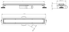 Mexen Mexen Flat 360° M33 otočný lineární odtok 90 cm, chrom - 1033090-40 - MEXEN