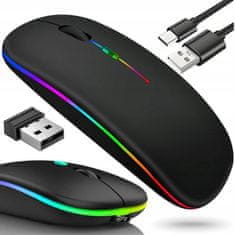 Verk 06294 Bezdrátová optická myš LED RGB černá