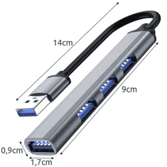 Izoxis USB HUB 1xport 3.0 3xport 2.0 23316