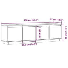 Vidaxl TV skříňka 156 x 37 x 45 cm masivní borové dřevo