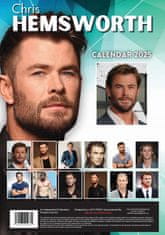 CurePink Nástěnný kalendář 2025: Chris Hemsworth (A3 29,7 x 42 cm)