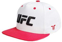 CurePink Sportovní snapback kšiltovka Tokyo Time|UFC: Retro sportovní černé logo (nastavitelná) bílá bavlna