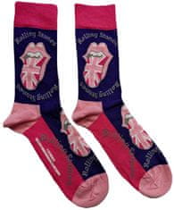 CurePink Pánské ponožky The Rolling Stones: Uk Tongue (velikost EU 40-45)