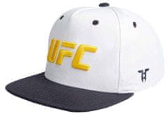 CurePink Sportovní snapback kšiltovka Tokyo Time|UFC: Retro sportovní žluté logo (nastavitelná) bílá bavlna