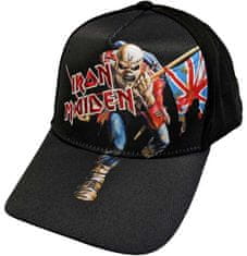 CurePink Kšiltovka Iron Maiden: The Trooper (nastavitelná) černá bavlna