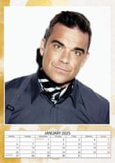 CurePink Nástěnný kalendář 2025: Robbie Williams (A3 29,7 x 42 cm)