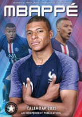 CurePink Nástěnný kalendář 2025: Kylian Mbappé (A3 29,7 x 42 cm)