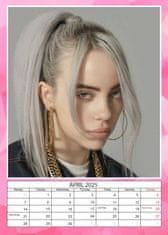 CurePink Nástěnný kalendář 2025: Billie Eilish (A3 29,7 x 42 cm)