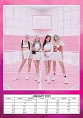 CurePink Nástěnný kalendář 2025: Blackpink (A3 29,7 x 42 cm)