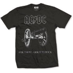 CurePink Pánské tričko AC/DC: About To Rock (2XL) černé bavlna