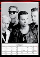 CurePink Nástěnný kalendář 2025: Depeche Mode (A3 29,7 x 42 cm)