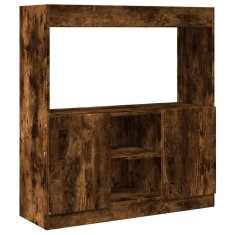 Petromila Skříň highboard kouřový dub 92 x 33 x 100 cm kompozitní dřevo