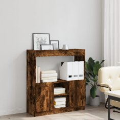 Petromila Skříň highboard kouřový dub 92 x 33 x 100 cm kompozitní dřevo