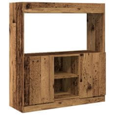 Petromila Skříň highboard old wood 92 x 33 x 100 cm kompozitní dřevo