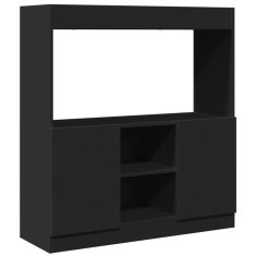 Petromila Skříň highboard černá 92 x 33 x 100 cm kompozitní dřevo