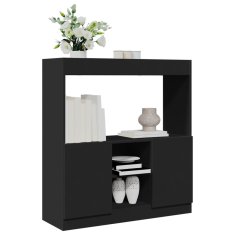 Petromila Skříň highboard černá 92 x 33 x 100 cm kompozitní dřevo