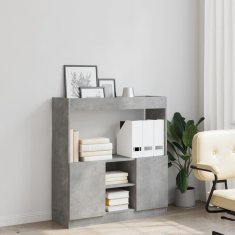 Petromila Skříň highboard betonově šedá 92 x 33 x 100 cm kompozitní dřevo