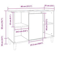 Vidaxl Koupelnová skříňka dub sonoma 80 x 33 x 60 cm kompozitní dřevo