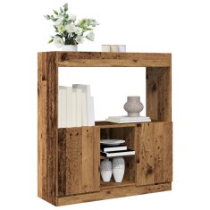 Petromila Skříň highboard old wood 92 x 33 x 100 cm kompozitní dřevo