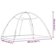 Vidaxl Moskytiéra Mongolia s dvířky 220 síťovina bílá 200x120x130 cm