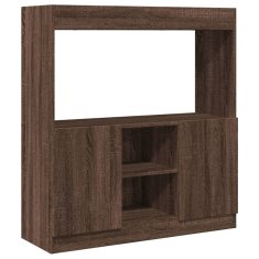 Petromila Skříň highboard hnědý dub 92 x 33 x 100 cm kompozitní dřevo