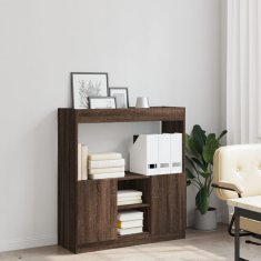 Petromila Skříň highboard hnědý dub 92 x 33 x 100 cm kompozitní dřevo