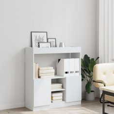 Petromila Skříň highboard bílá 92 x 33 x 100 cm kompozitní dřevo