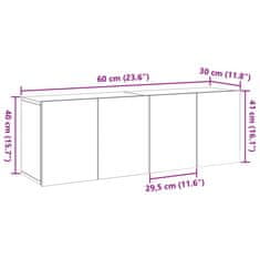 Vidaxl TV skříňky nástěnné 2 ks dub artisan 60 x 30 x 41 cm