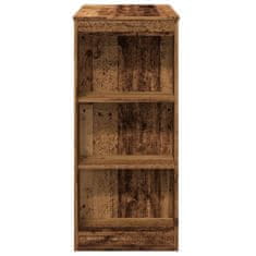 Vidaxl Barový stůl s regály old wood 95x47x103,5 cm kompozitní dřevo