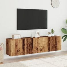 shumee vidaXL TV skříňky nástěnné 2 ks old wood 80 x 30 x 41 cm