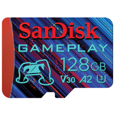 SanDisk GamePlay microSDXC UHS-I Card, 128 GB Gaming microSDXC, 190 MB/s (čtení), 130 MB/s (zápis)