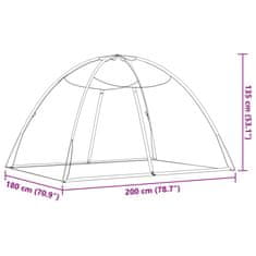 Vidaxl Moskytiéra Mongolia s dvířky 220 síťovina bílá 200x180x135 cm