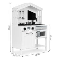 EcoToys Dřevěná kuchyně pro děti Cheerful kitchen bílá