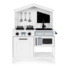 EcoToys Dřevěná kuchyně pro děti Cheerful kitchen bílá