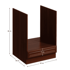 KONDELA Skříňka na vestavné spotřebiče D60ZK, ořech Milano, SICILIA