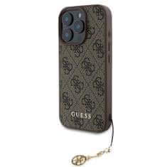 Guess Zadní kryt 4G Charm pro iPhone 16 Pro Tone on Tone Brown