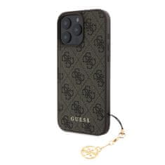 Guess Zadní kryt 4G Charm pro iPhone 16 Pro Max Tone on Tone Brown