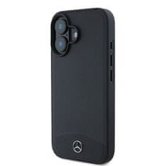 MERCEDES Originální zadní kryt hardcase Leather Urban MEHCP16MARMBK pro iPhone 16 Plus black