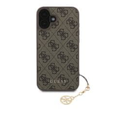 Guess Zadní kryt 4G Charm pro iPhone 16 Plus Tone on Tone Brown