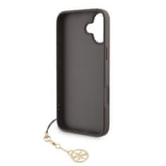 Guess Zadní kryt 4G Charm pro iPhone 16 Plus Tone on Tone Brown