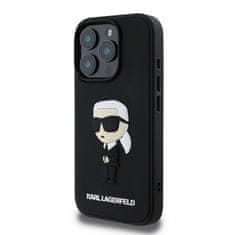 Karl Lagerfeld Zadní kryt 3D Rubber Ikonik pro iPhone 16 Pro Black