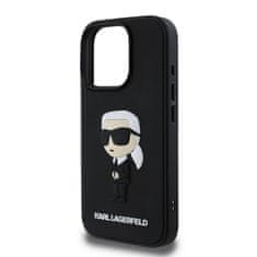 Karl Lagerfeld Zadní kryt 3D Rubber Ikonik pro iPhone 16 Pro Black