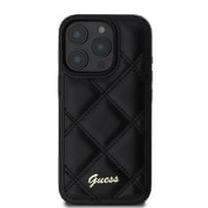 Guess Originální zadní kryt PU Leather Quilted pro iPhone 16 Pro Max Black