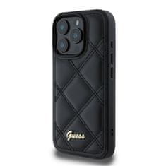 Guess Originální zadní kryt PU Leather Quilted pro iPhone 16 Pro Black