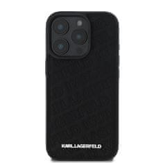 Karl Lagerfeld Zadní kryt PU Quilted Pattern pro iPhone 16 Pro Black