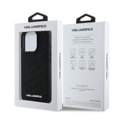 Karl Lagerfeld Zadní kryt PU Quilted Pattern pro iPhone 16 Pro Black