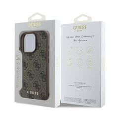 Guess Zadní kryt 4G Charm pro iPhone 16 Pro Tone on Tone Brown