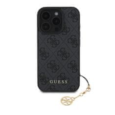 Guess Zadní kryt 4G Charm pro iPhone 16 Pro Tone on Tone Grey